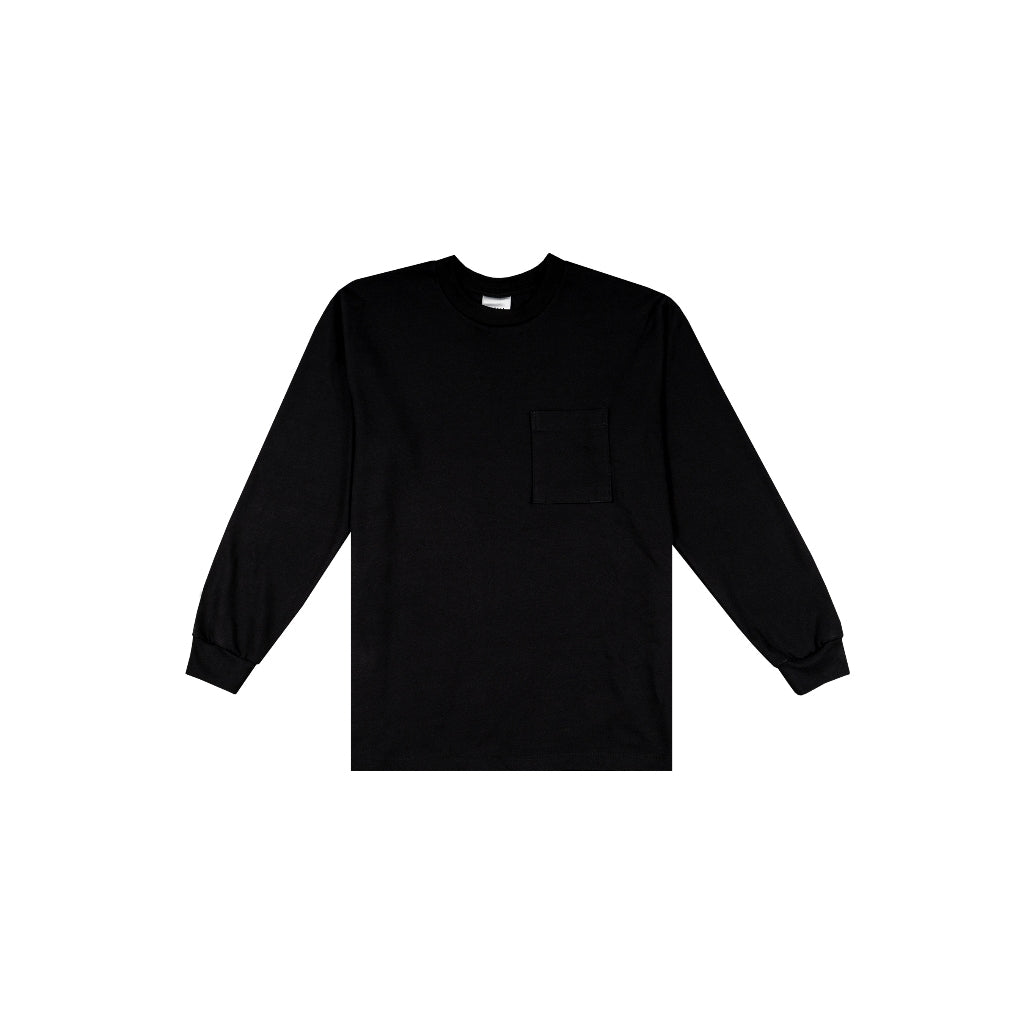 BASIC POCKET BLACK LONG TEES