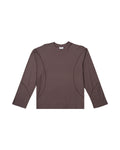 SLUB BROWN LONG TEE