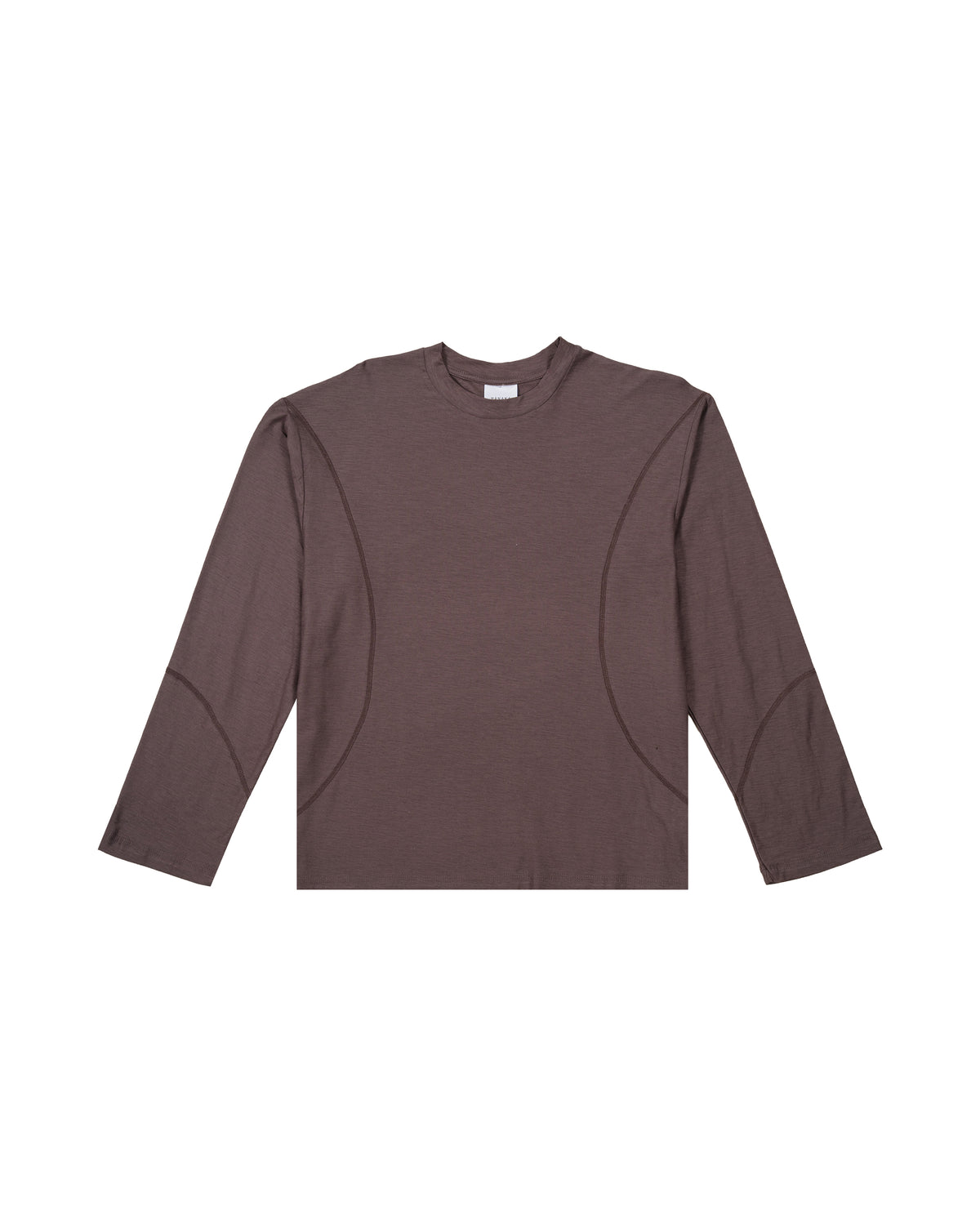 SLUB BROWN LONG TEE