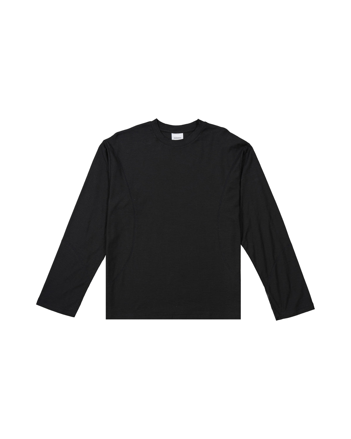 SLUB BLACK LONG TEE