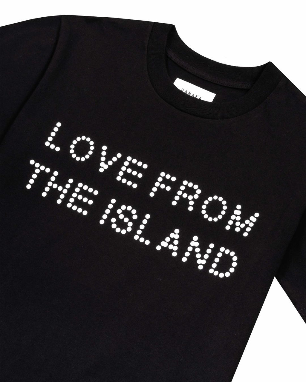 WOMEN TEE LOVE FROM THE ISLAND BLACK