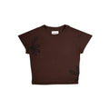 WOMEN SETA TOP BROWN