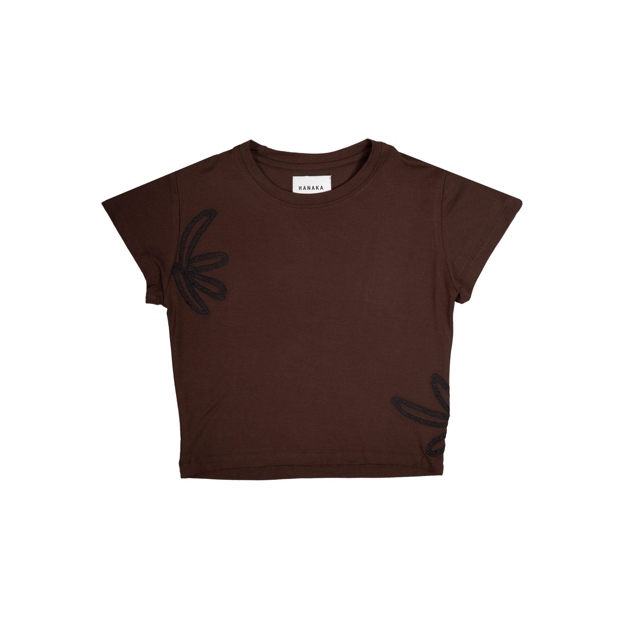 WOMEN SETA TOP BROWN