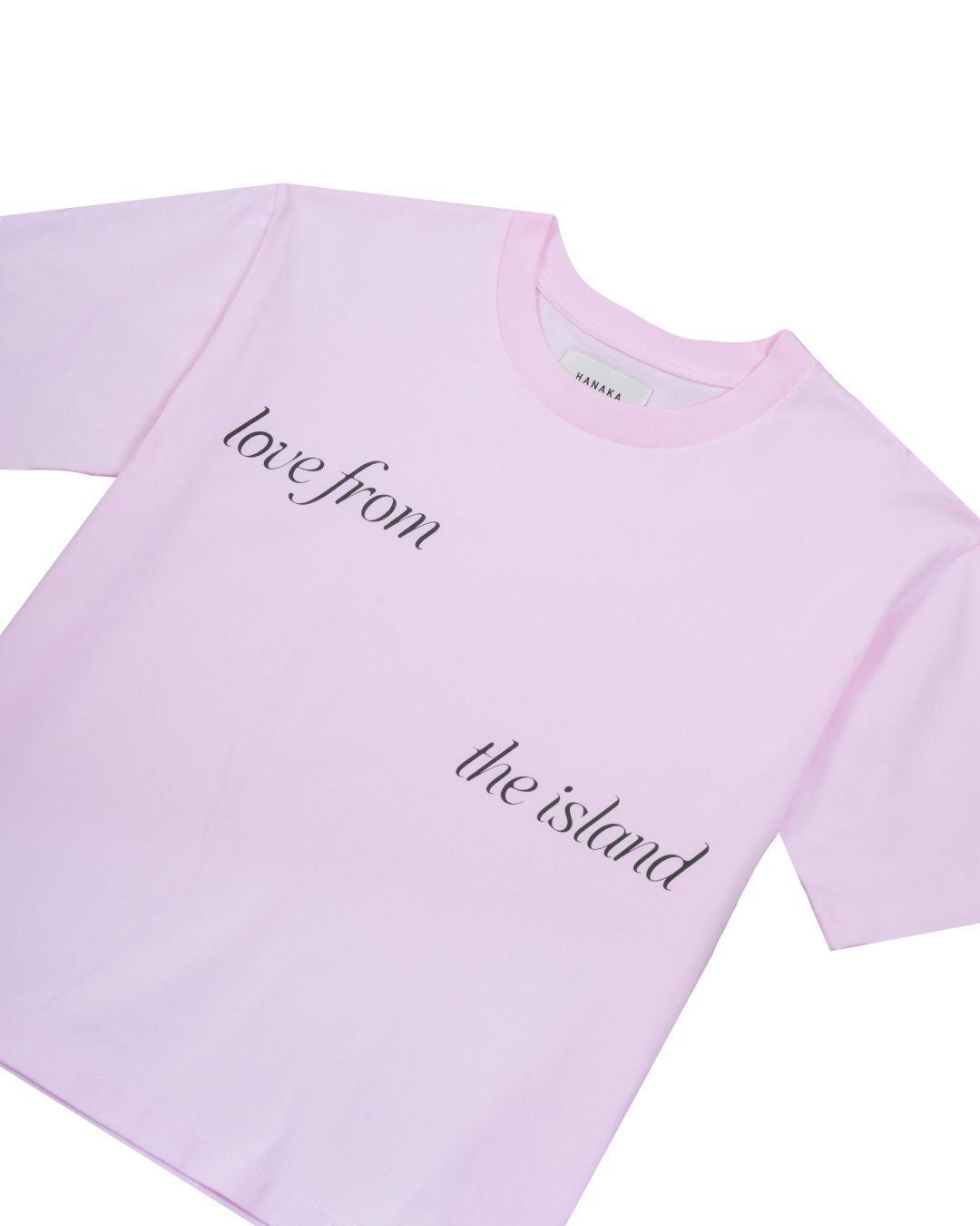 WOMEN TEE LOVE FROM THE ISLAND PINK