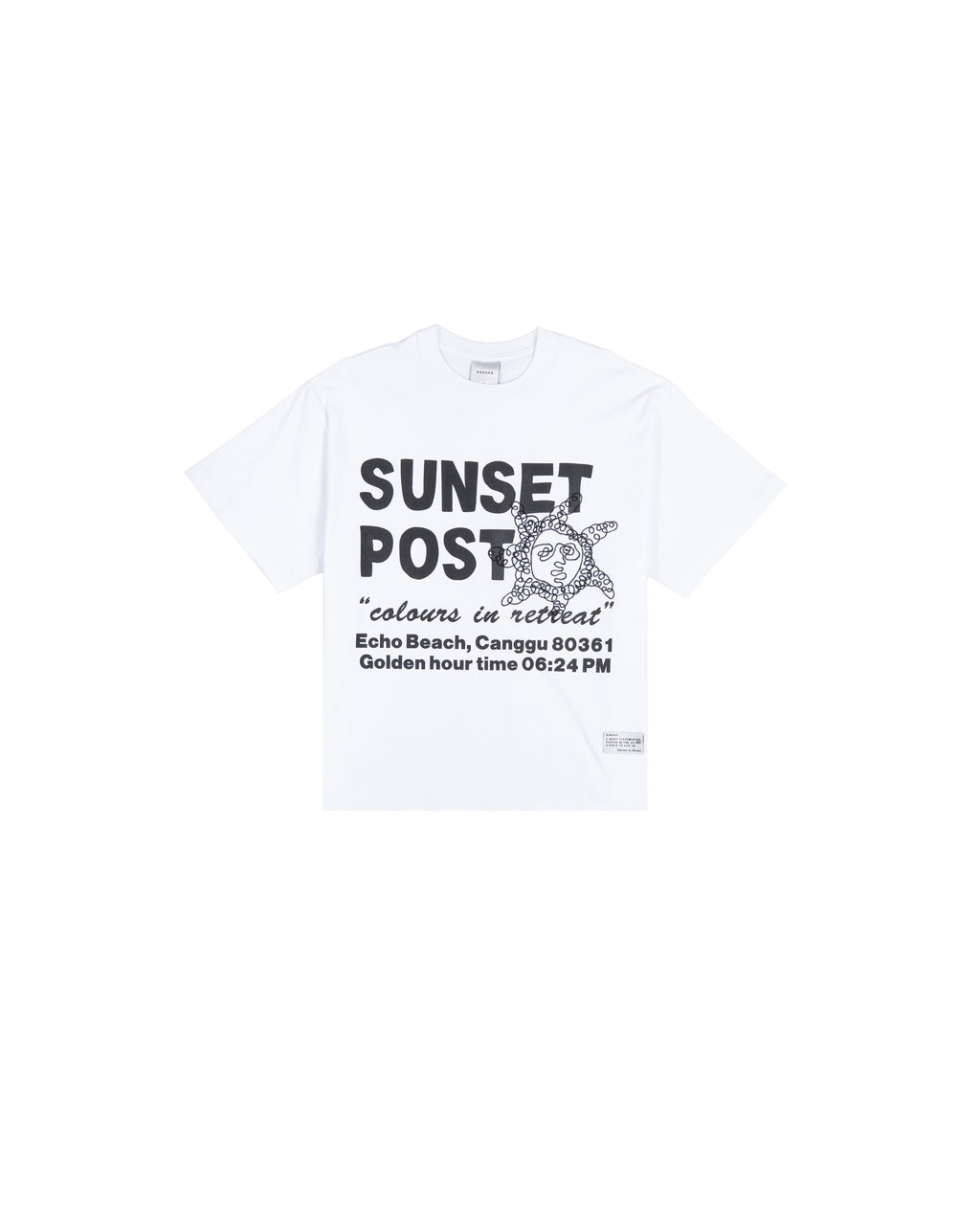 SUNSET POST TEES WHITE