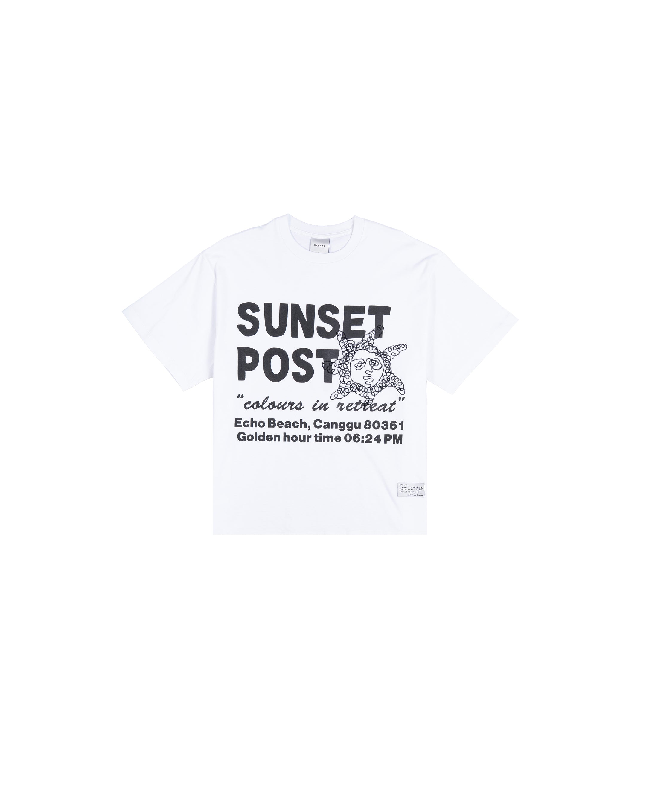SUNSET POST TEES WHITE