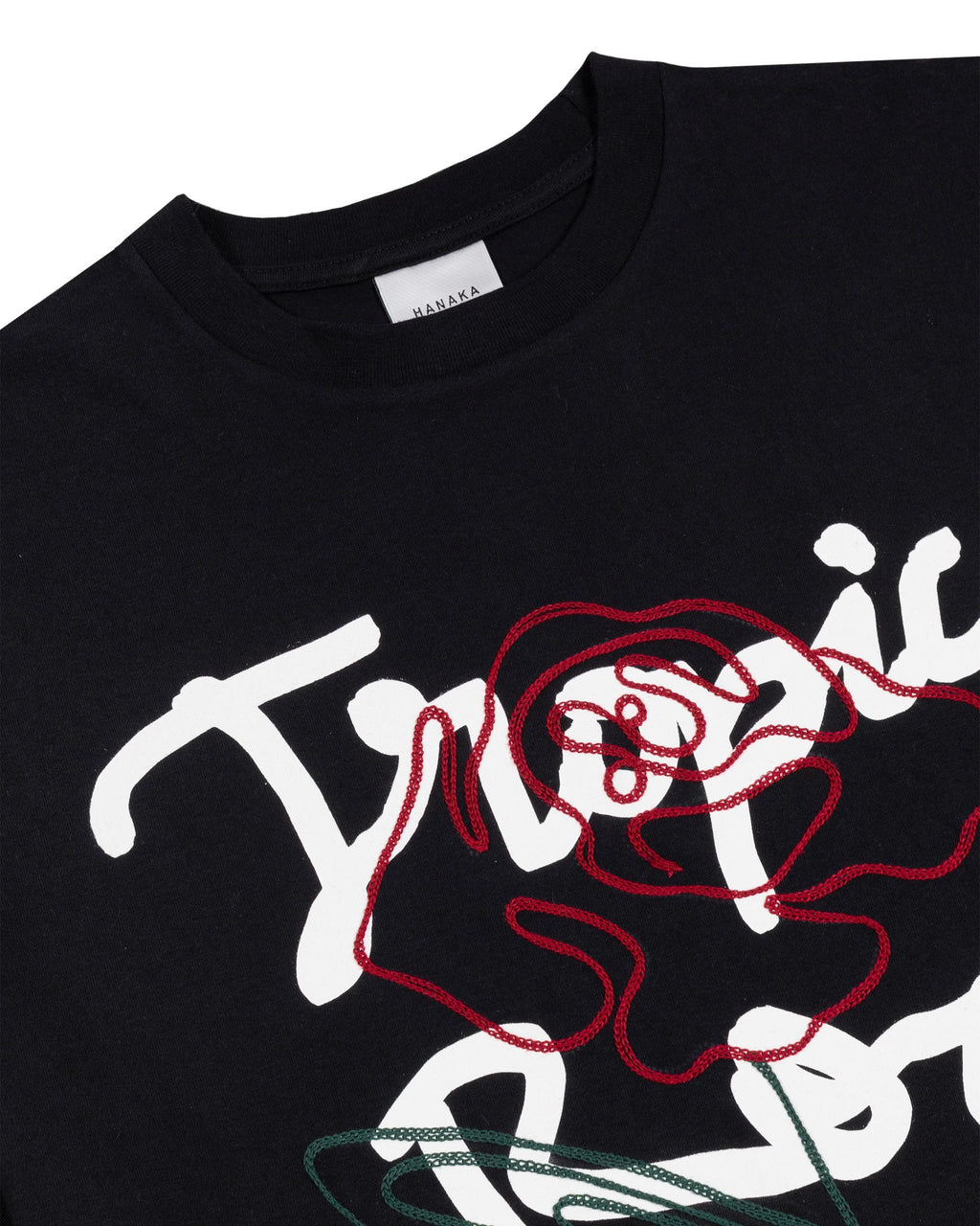 ROSE BEAT BLACK TEES