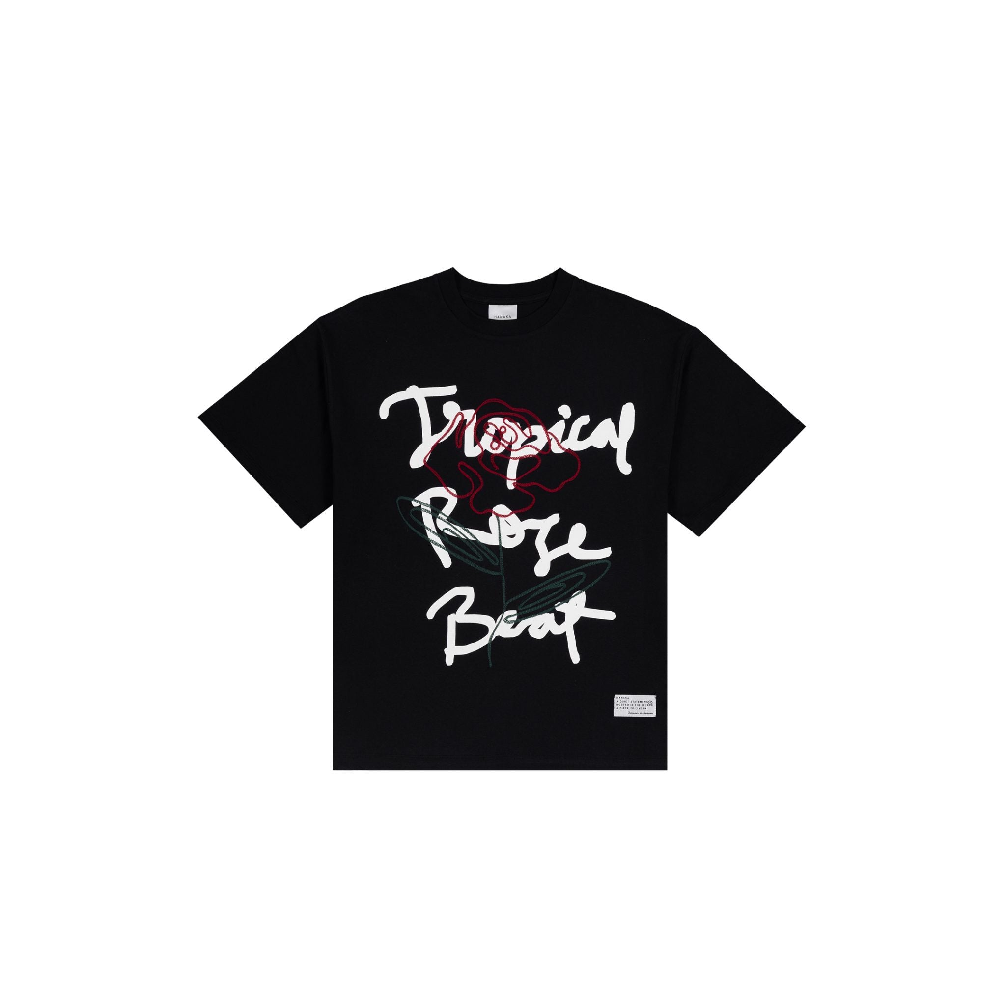 ROSE BEAT BLACK TEES