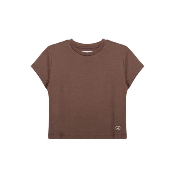 WOMEN BABY TEE BROWN