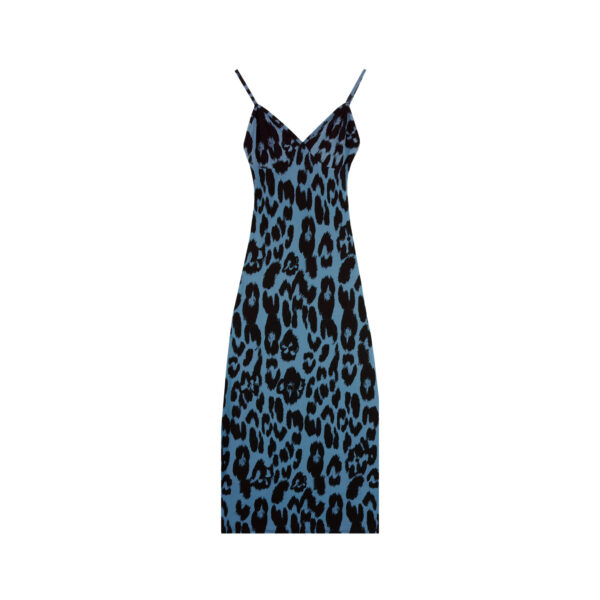 LOEPARD DRESS BLUE