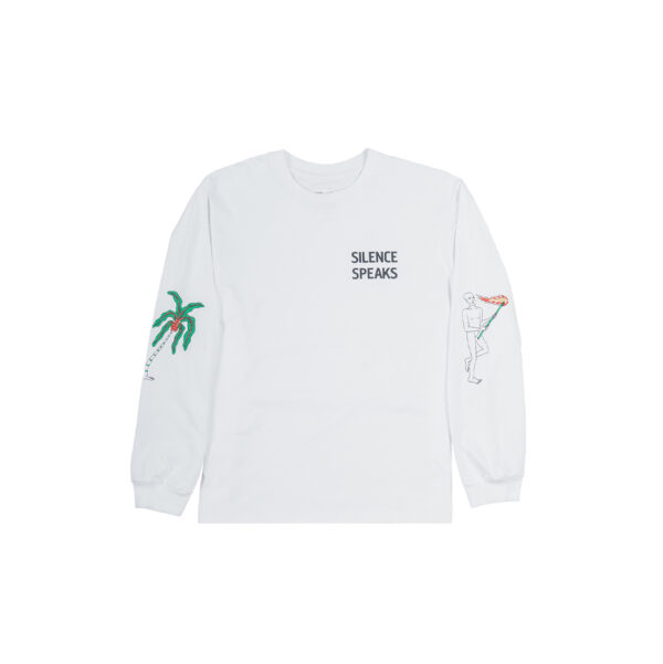 SILENT SPEAKS WHITE LONG TEES