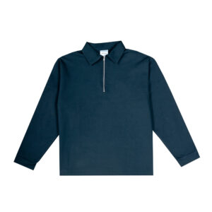LONG SLEEVE POLO ZIP GREEN