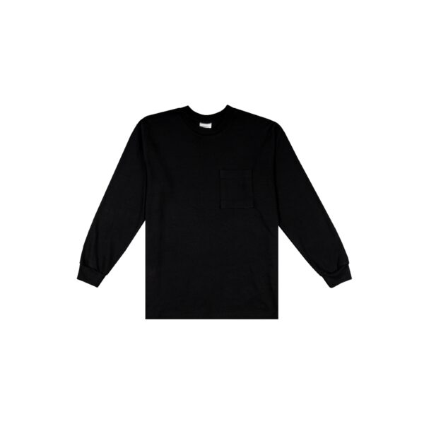 BASIC POCKET BLACK LONG TEES