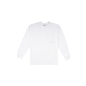 BASIC POCKET WHITE LONG TEES