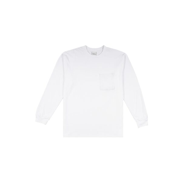 BASIC POCKET WHITE LONG TEES
