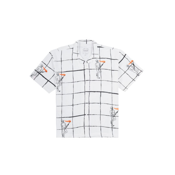 PRINT FLAME SHIRT WHITE