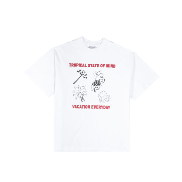 TROPICAL ISLAND WHITE TEES