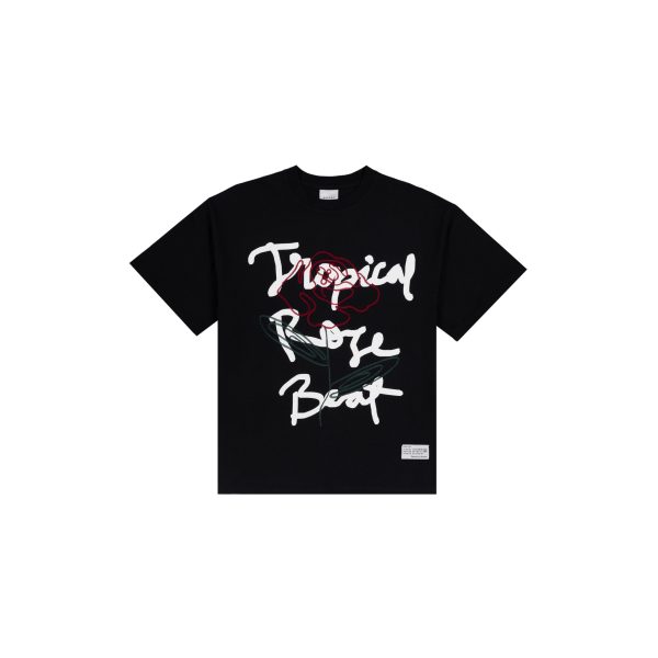 ROSE BEAT BLACK TEES
