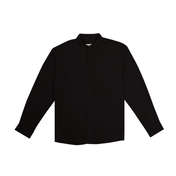 LONG SHIRT LINEN BLACK