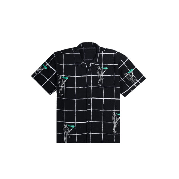 PRINT FLAME BLACK SHIRT