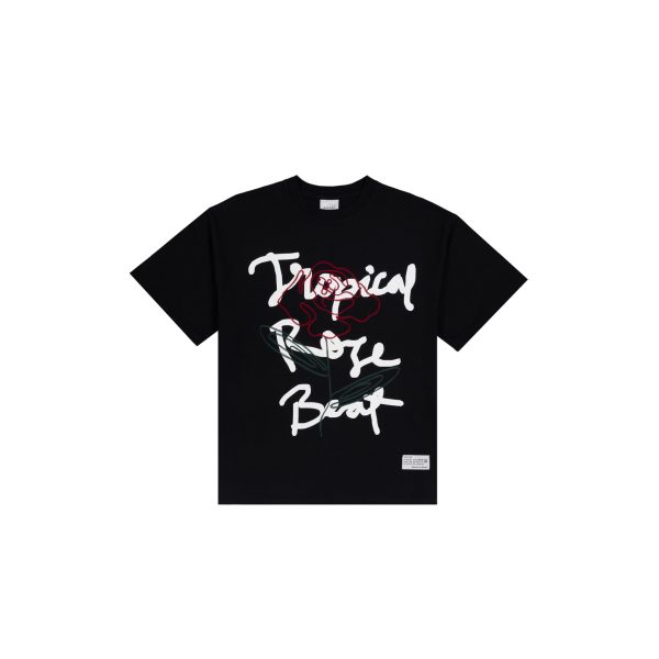 ROSE BEAT BLACK TEES